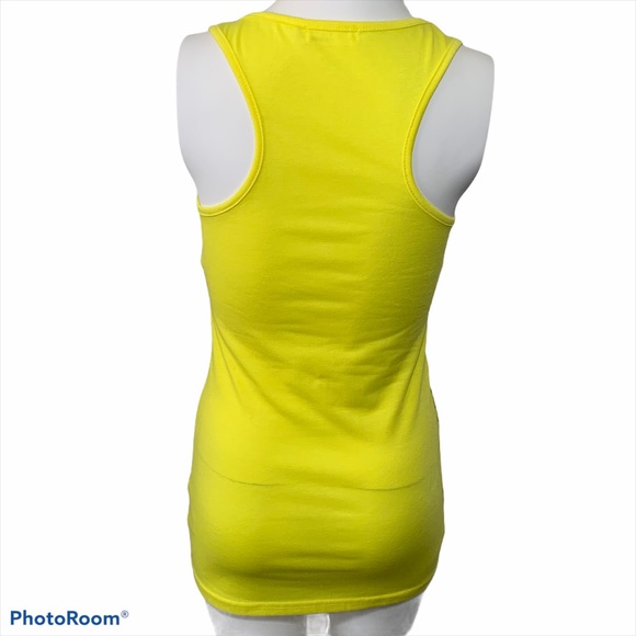 K Dream Yellow Sequin Tank Top Size Medium - Picture 2 of 7